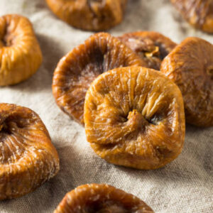 Raw dry organic figs ready to eat