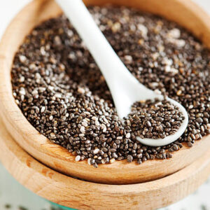Chia seeds in bowl